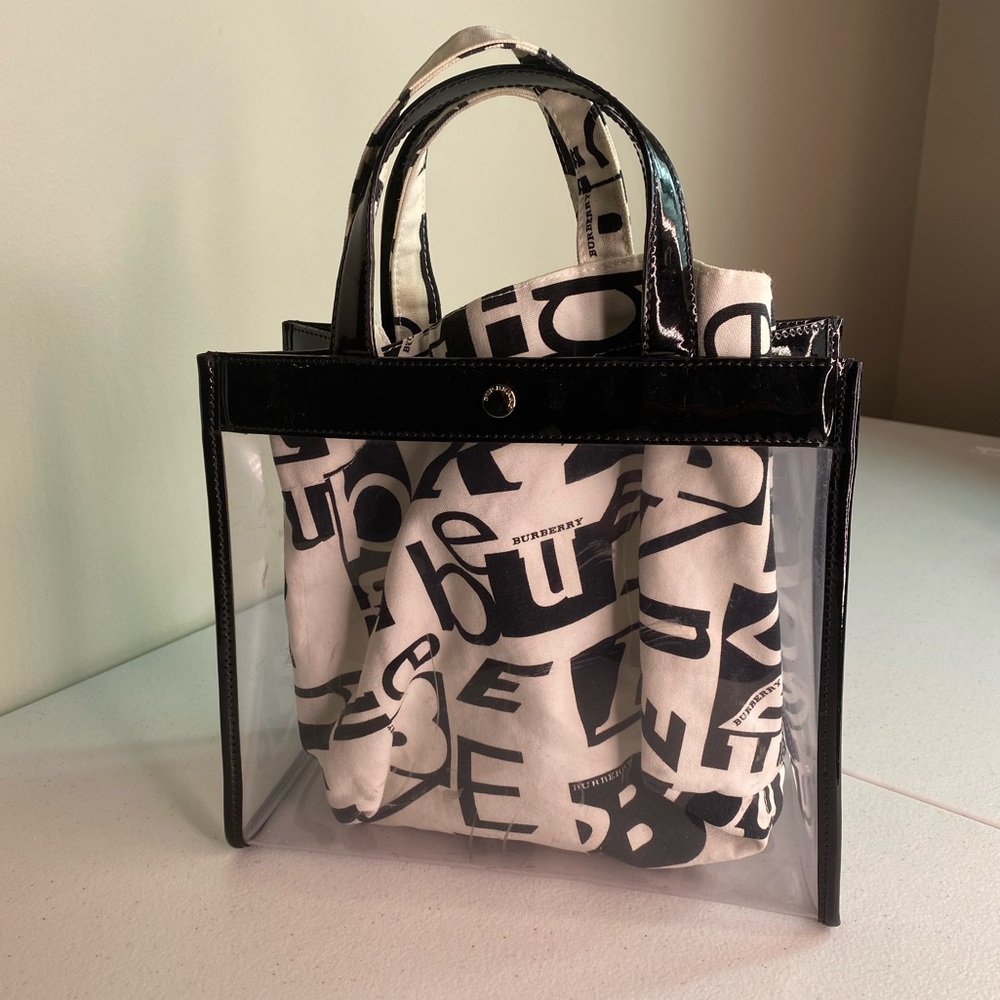 Burberry Clear Tote Logo Insert